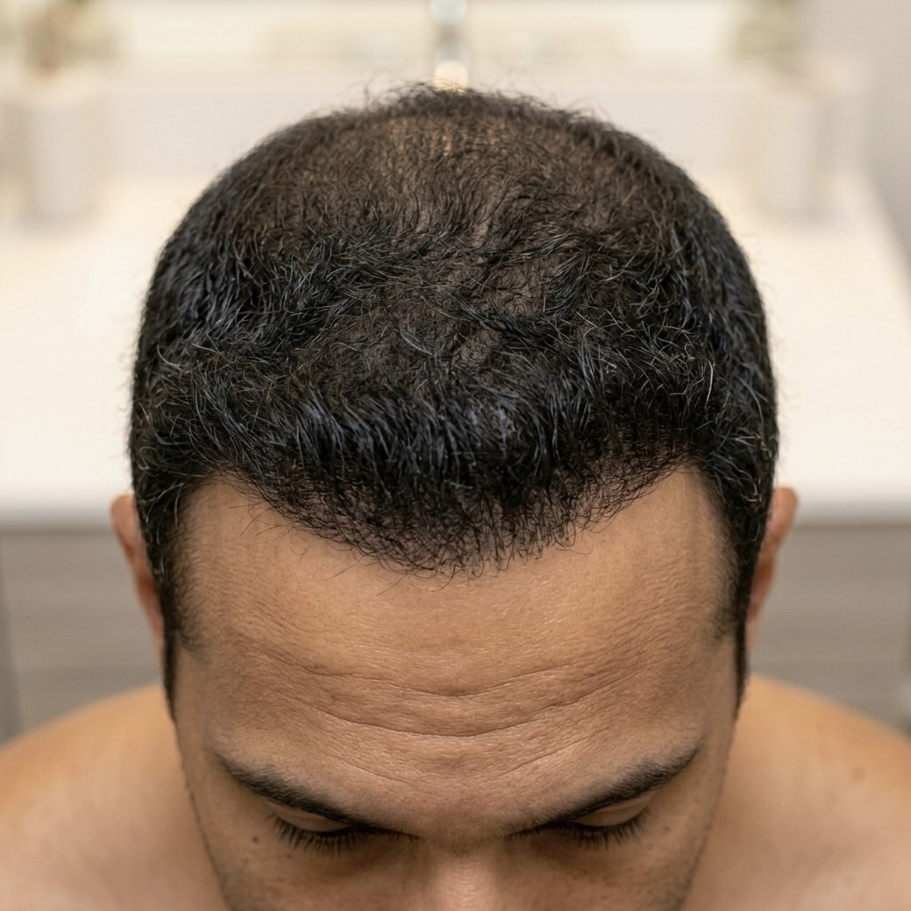 Restored hair after
