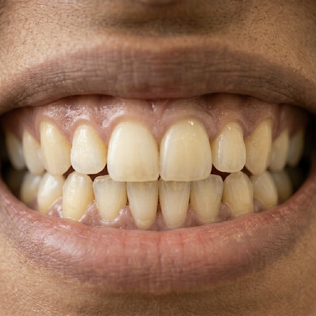 Restored tooth after implant