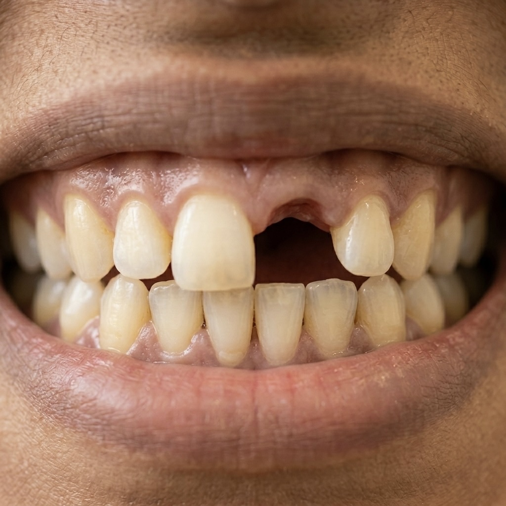 Missing tooth before implant