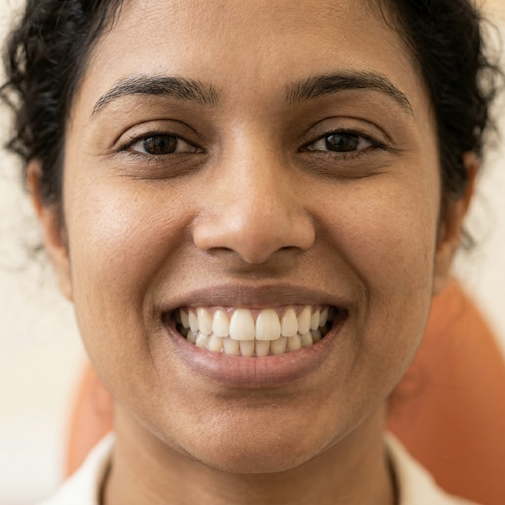 Smile after treatment